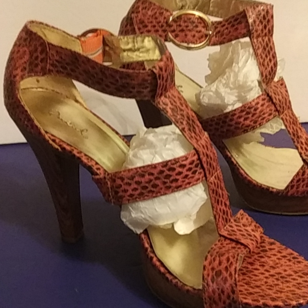 Qupid Open Toe Leopard Heels